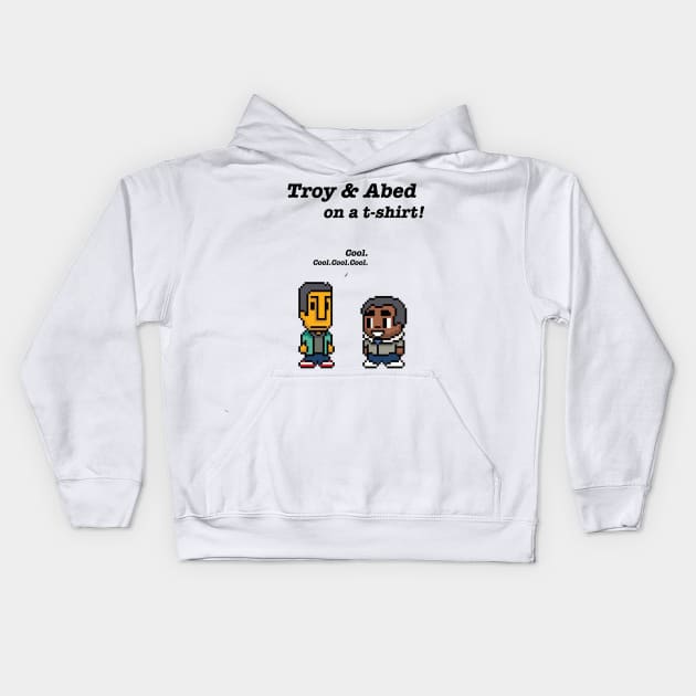 Troy and Abed · Community · TV show Kids Hoodie by Uwaki